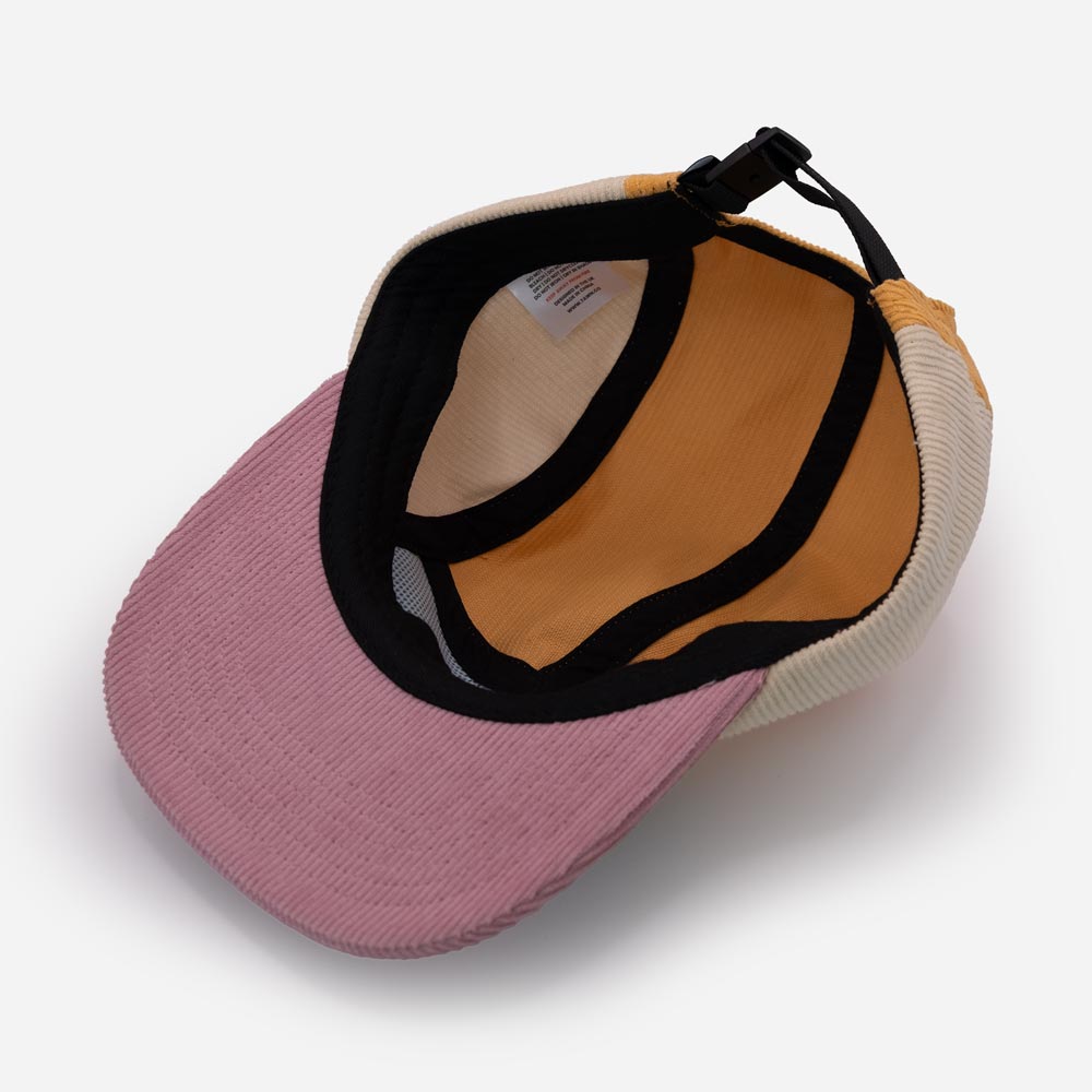 Kids Squamish Corduroy 5 Panel Cap / Green / Pink / Yellow
