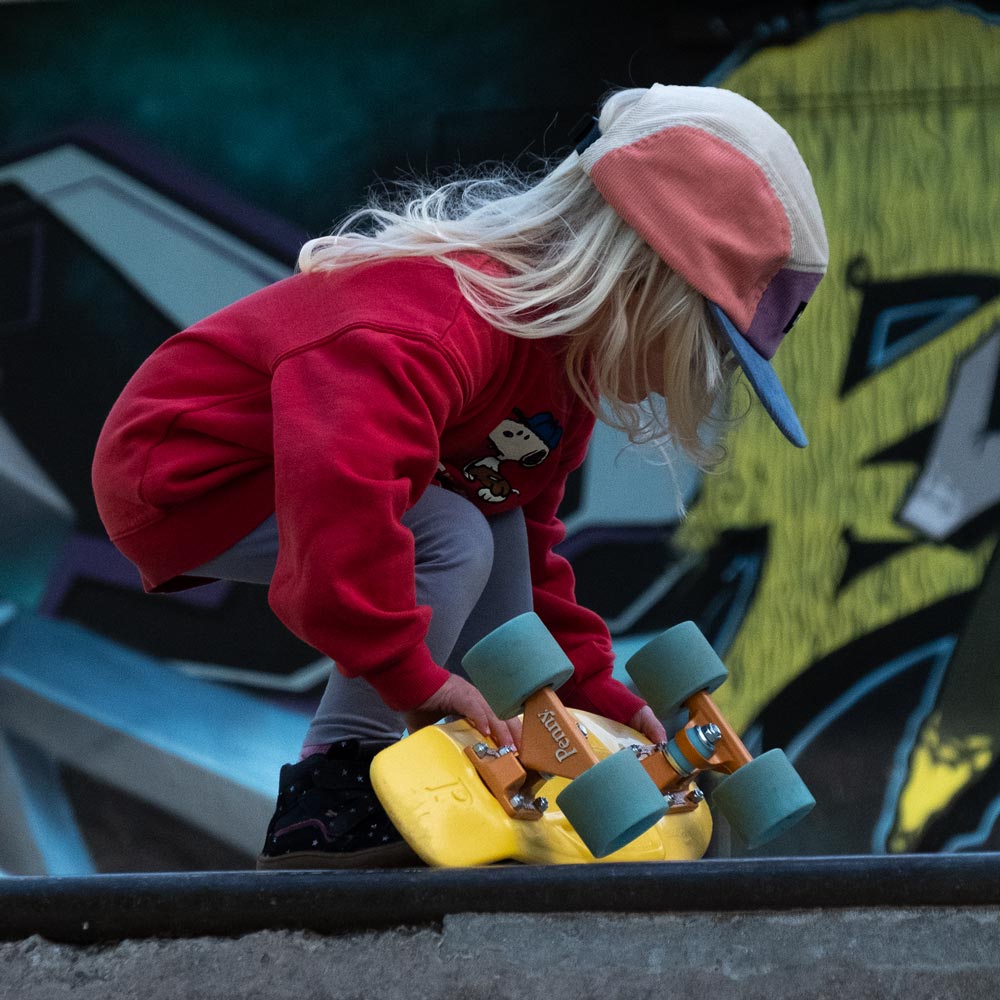 Kids Squamish Corduroy 5 Panel Cap / Purple / Blue / Orange