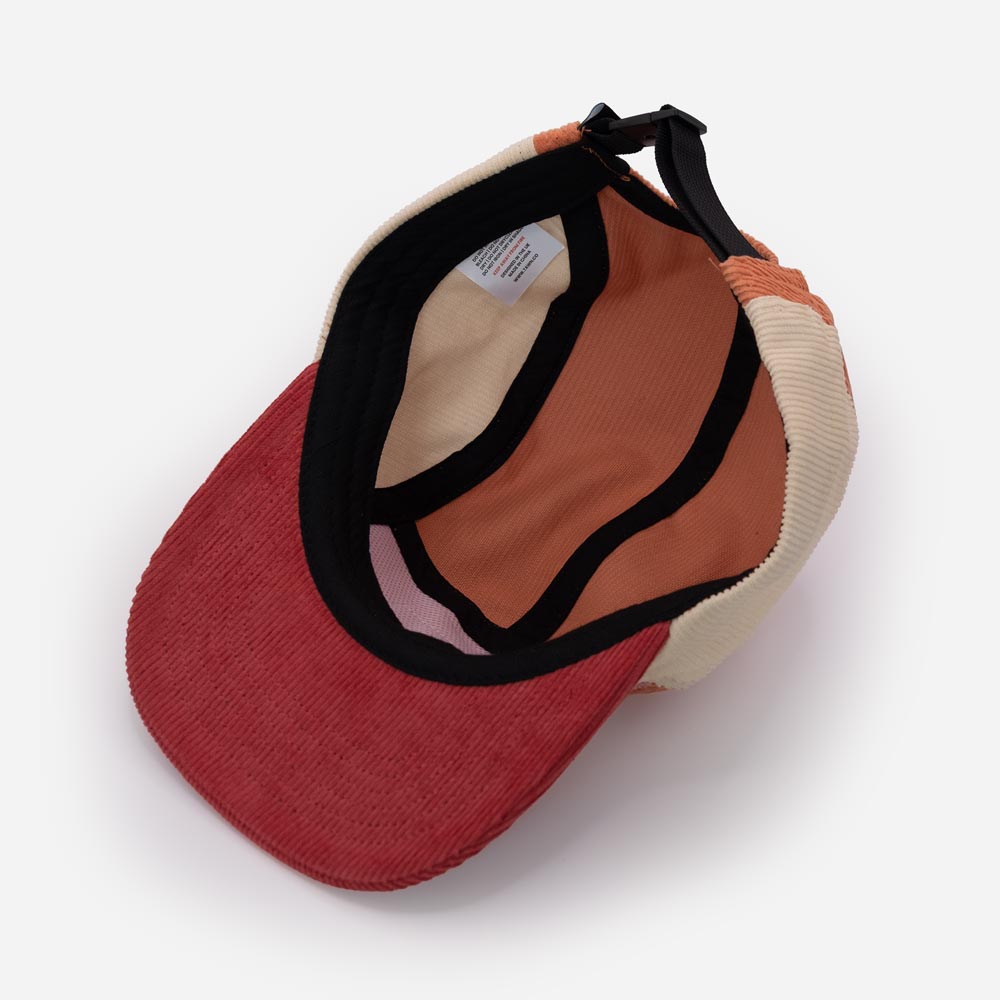 Kids Squamish Corduroy 5 Panel Cap / Red / Pink / Tangerine