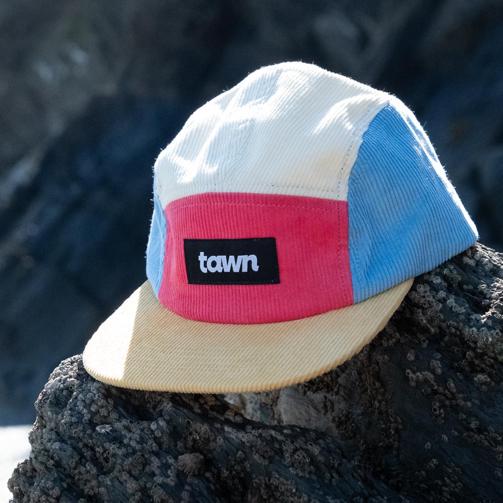 Kids Squamish Corduroy 5 Panel Cap / Red / Yellow / Blue
