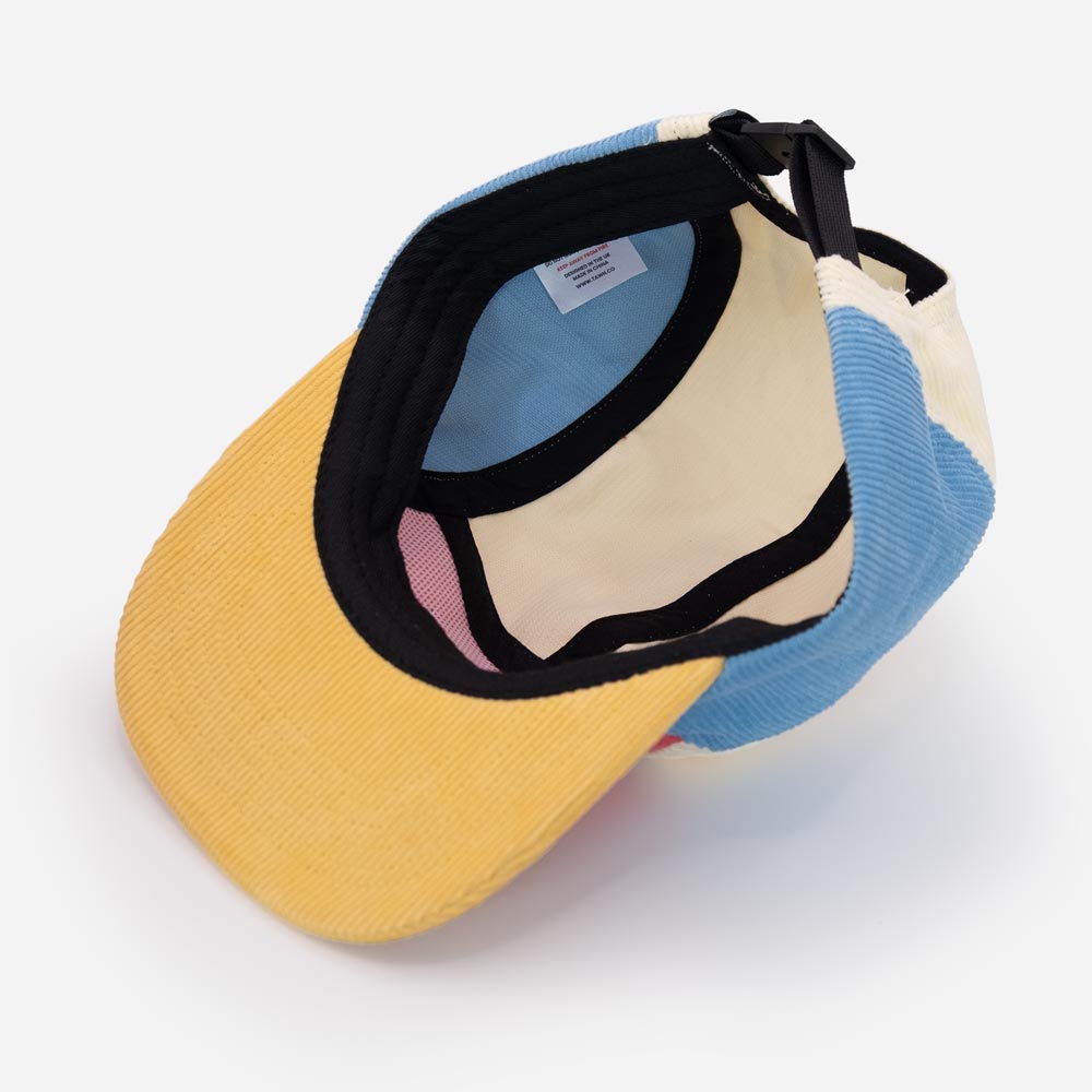 Kids Squamish Corduroy 5 Panel Cap / Red / Yellow / Blue