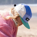 Kids Tofino Cotton 5 Panel Cap / Blue / Green / Blue