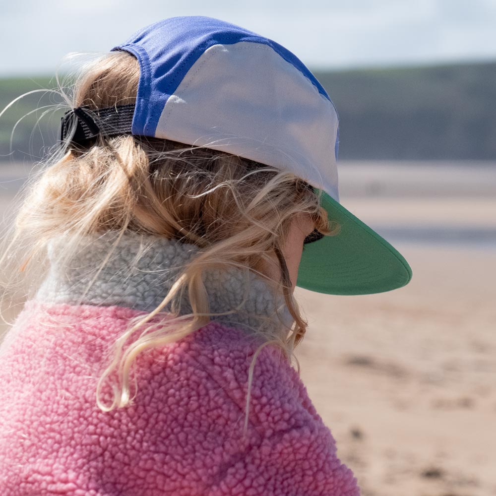 Kids Tofino Cotton 5 Panel Cap / Blue / Green / Blue