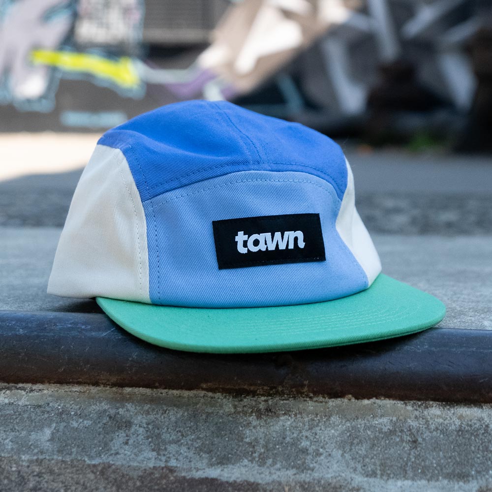 Kids Tofino Cotton 5 Panel Cap / Blue / Green / Blue