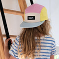 Kids Tofino Cotton 5 Panel Cap / Blue / Pink / Yellow