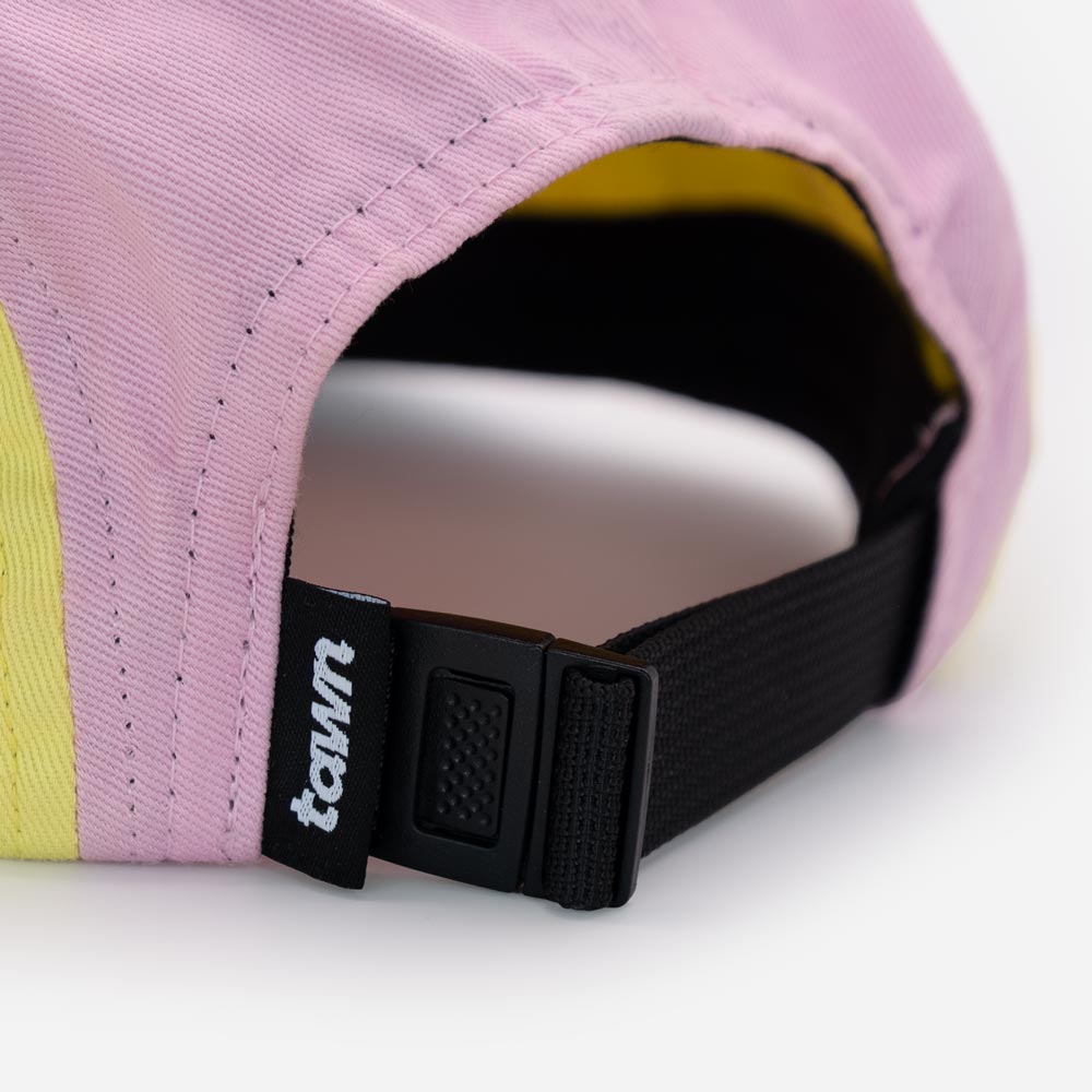 Kids Tofino Cotton 5 Panel Cap / Blue / Pink / Yellow