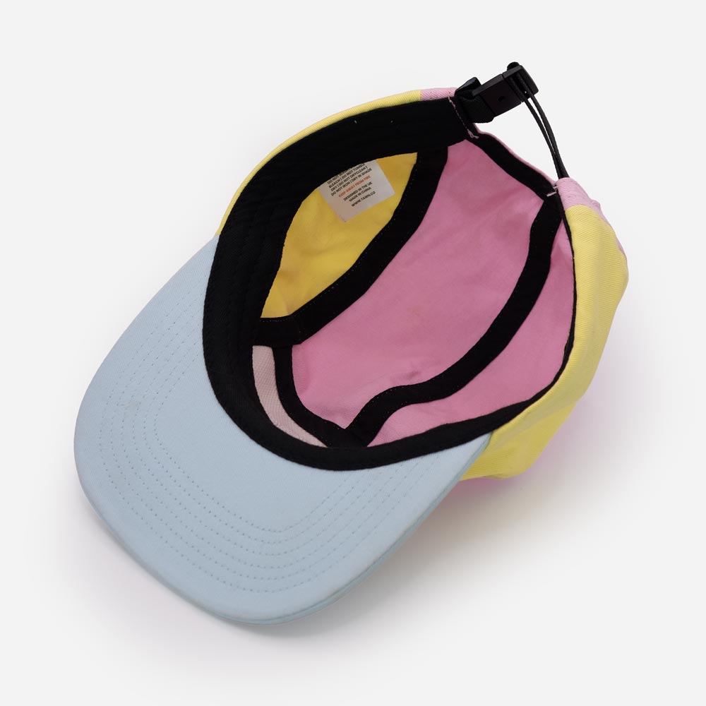 Kids Tofino Cotton 5 Panel Cap / Blue / Pink / Yellow