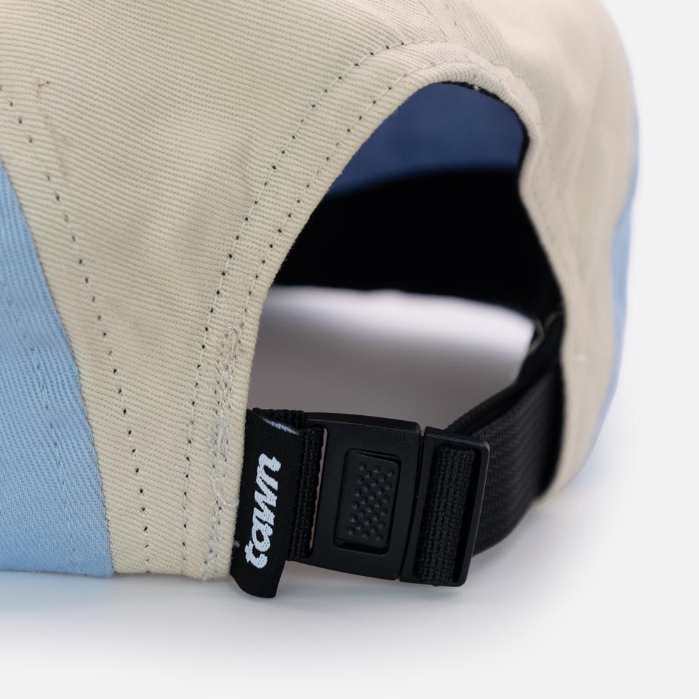 Kids Tofino Cotton 5 Panel Cap / Coral / Blue / Blue