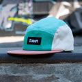 Kids Tofino Cotton 5 Panel Cap / Green / Pink / Green