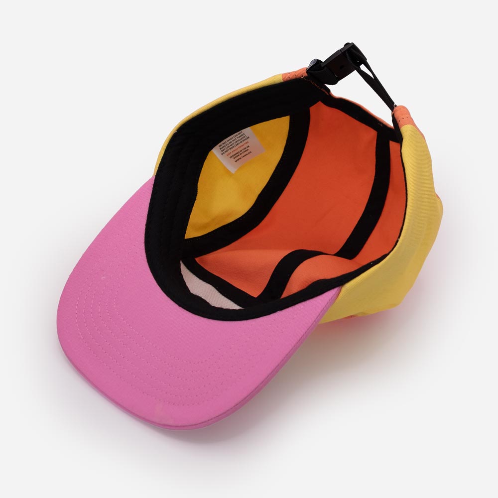 Kids Tofino Cotton 5 Panel Cap / Pink / Orange / Yellow