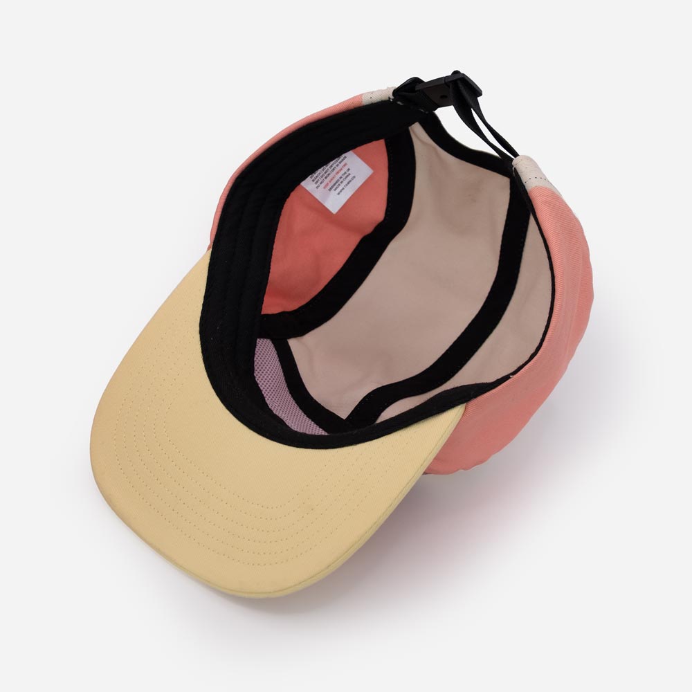 Kids Tofino Cotton 5 Panel Cap / Pink / Peach / Lemon